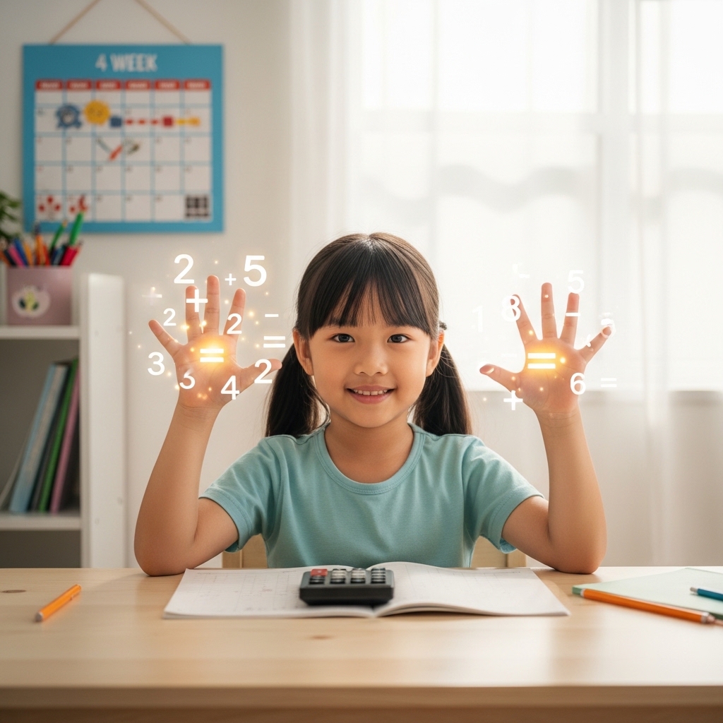 LỘ TRÌNH 4 TUẦN: Biến ngón tay thành máy tính cho bé (Kèm bài tập thực hành)