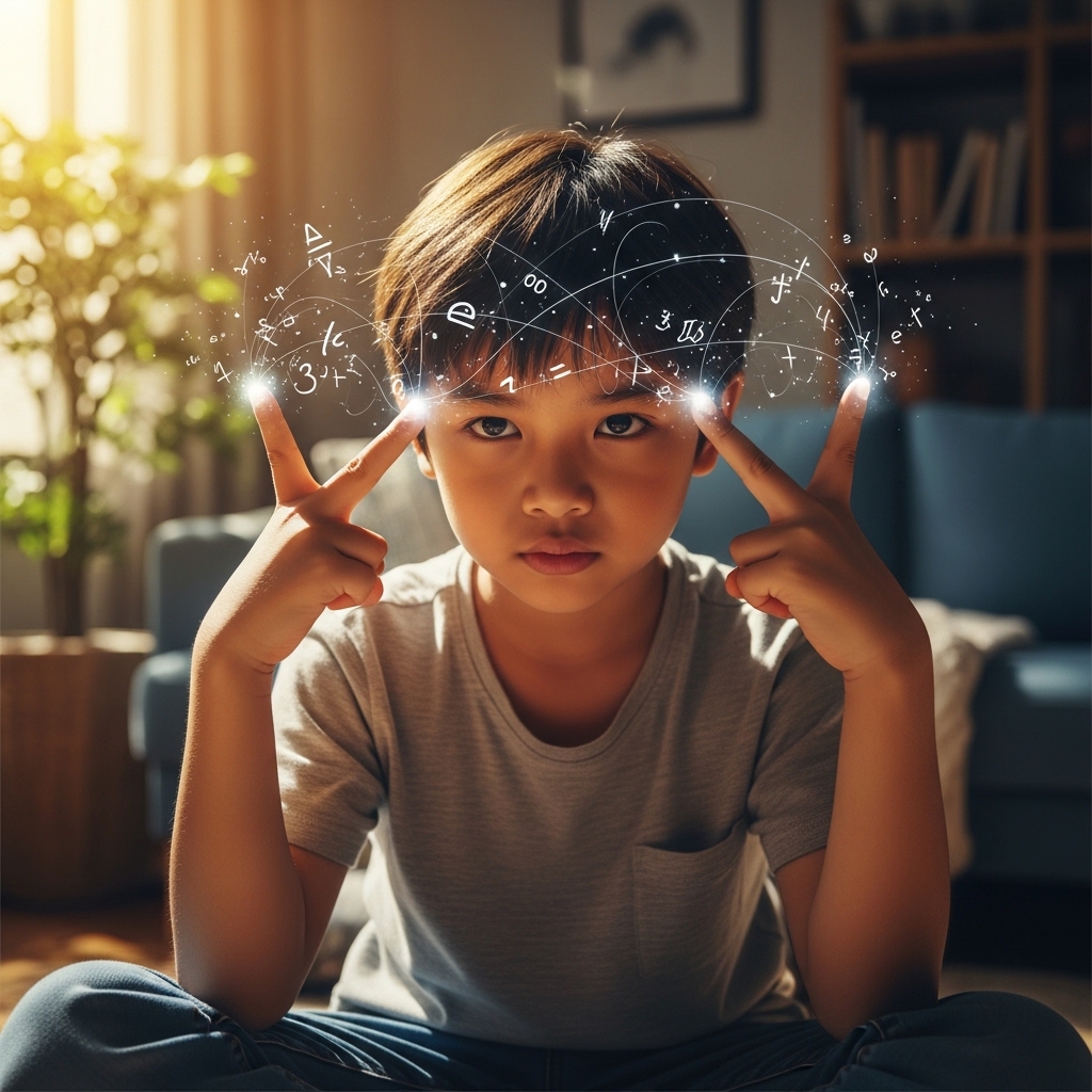 Sơ đồ minh họa hai bán cầu não được kích hoạt khi học bằng phương pháp Finger Math