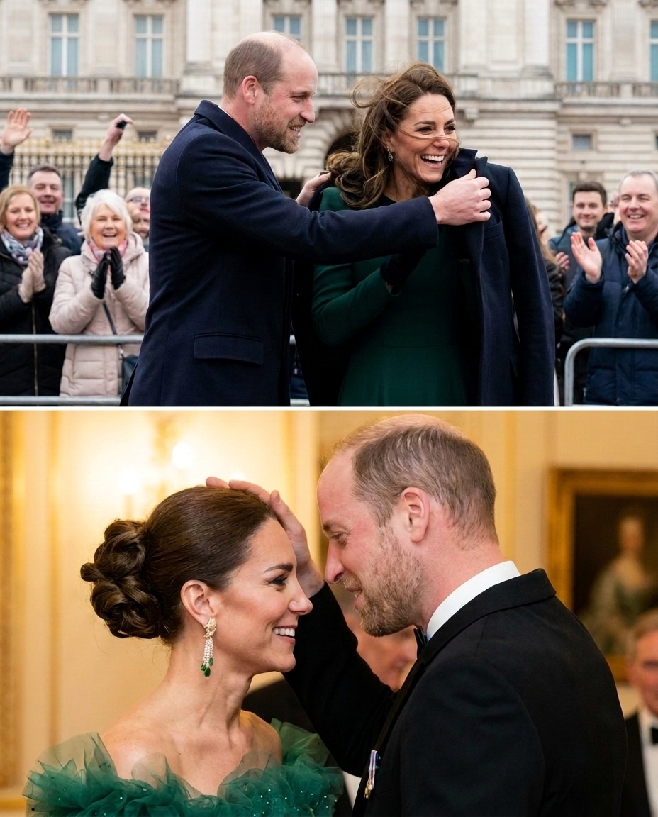 Thêm hoàng tử William có râu cua nón nhạt không sẩm và không đội nón.