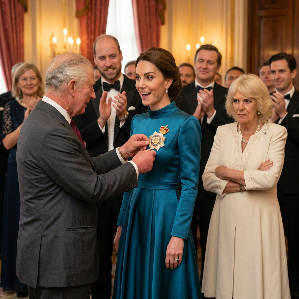 Thay đổi trang phục khác cho công nương Kate, bà Camilla và vua Charles. Thêm ít râu cua nón cho hoàng tử William nhưng không đội nón.