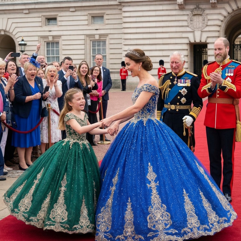 Thay đổi trang phục chuẩn hoàng gia khác cho vua Charles và hoàng tử William. Thêm râu cua nón nhạt không nhiều và không sẩm màu cho hoàng tử William và không đội nón.