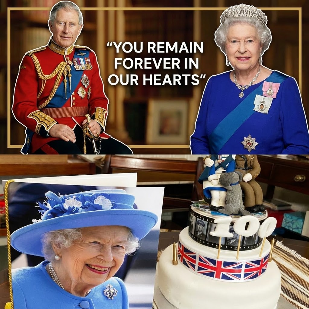 Thay đổi trang phục chuẩn hoàng gia khác khác cho vua Charles.  Thay đổi trang phục khác bà Elizabeth II. Giữ nguyên bố cục ảnh.