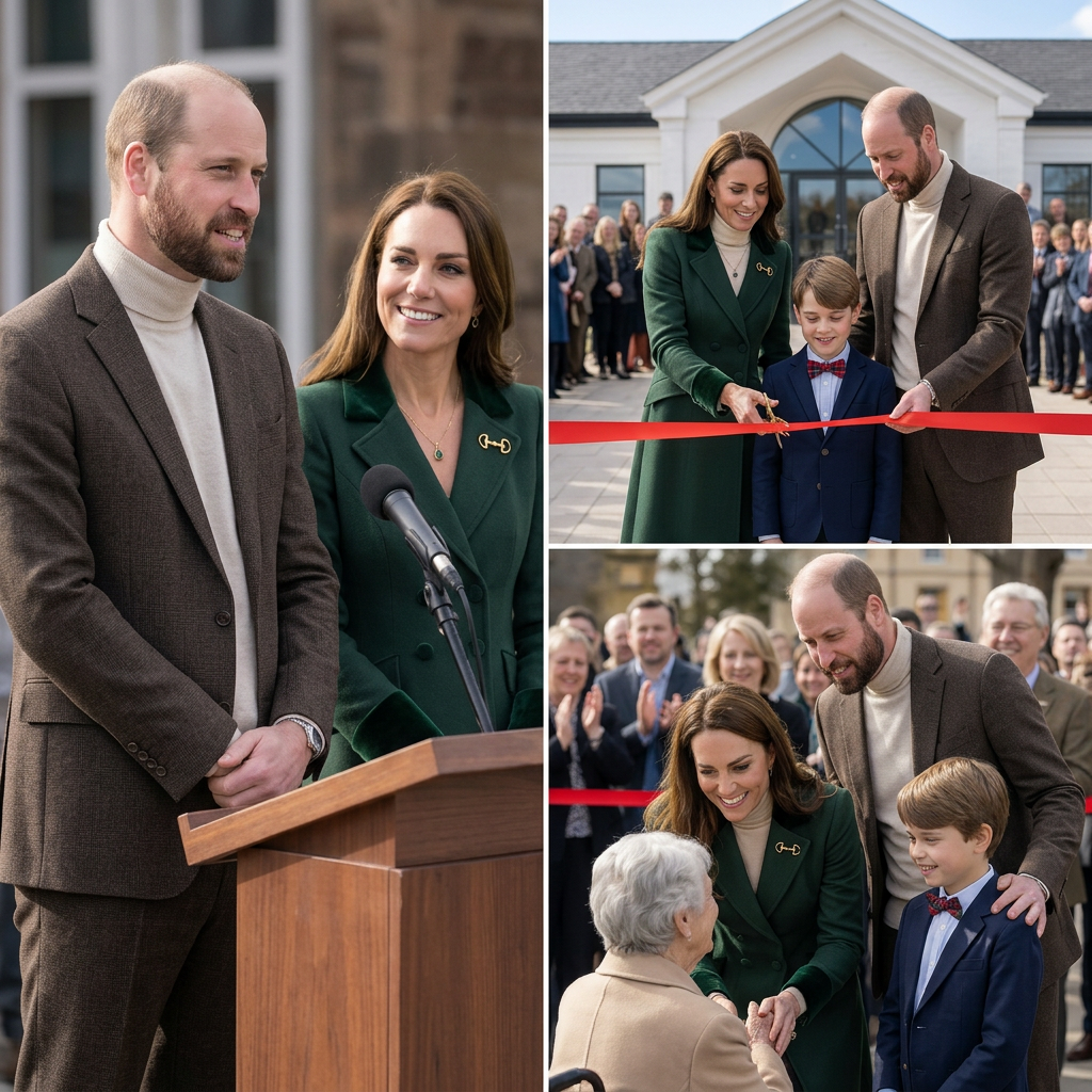 Thay đổi trang phục khác cho cậu bé, hoàng tử William và công nương Kate. Thay màu băng rôn thành màu đỏ. Thêm ít râu cua nón cho hoàng tử William và không đội nón. Giữ nguyên bố cục ảnh và trong phục trong 3 phần ảnh phải đồng bộ với nhau.