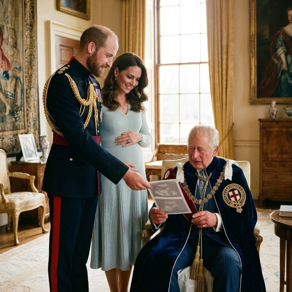 Thay đổi trang phục chuẩn hoàng gia khác cho hoàng tử William và vua Charles. Thêm ít râu cua nón cho hoàng tử William và không đội nón.