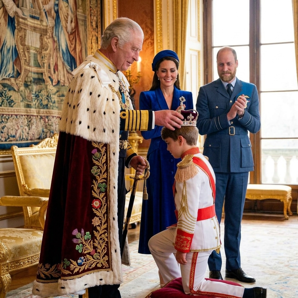 Thay đổi trang phục chuẩn hoàng gia cho hoàng tử William, vua Charles và công nương Kate. Thêm râu cua nón nhạt không sẩm và không đội nón cho hoàng tử William.