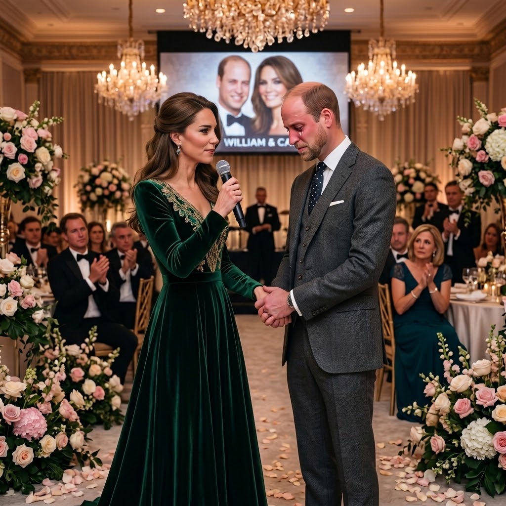 Thay đổi trang phục khác cho hoàng tử William và công nương Kate. Thêm râu cua nón nhạt không sẩm cho hoàng tử William và không đội nón.