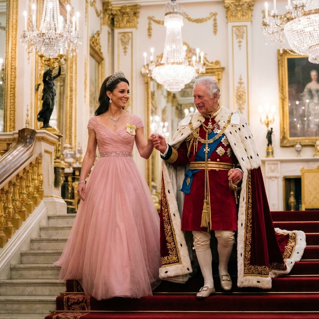 Thay đổi trang phục hoàng gia cho vua Charles.