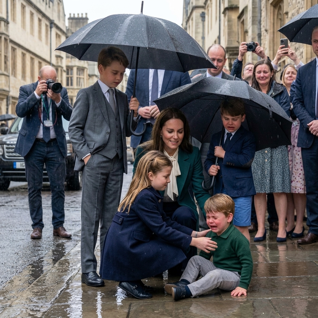 Thay đổi trang phục khác cho công nương Kate, công chúa Charlotte ,hoàng tử Louis và hoàng tử Geogre.