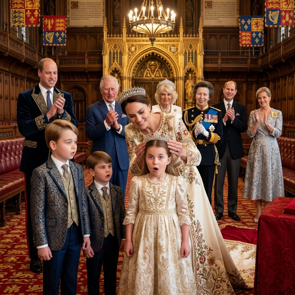 Thay đổi trang phục hoàng gia khác cho hoàng tử William, Louis, Geogre, công chúa Charlotte và công nương Kate. Thêm bà Anne. Thay đổi không gian căn phòng quốc hội hoàng gia.