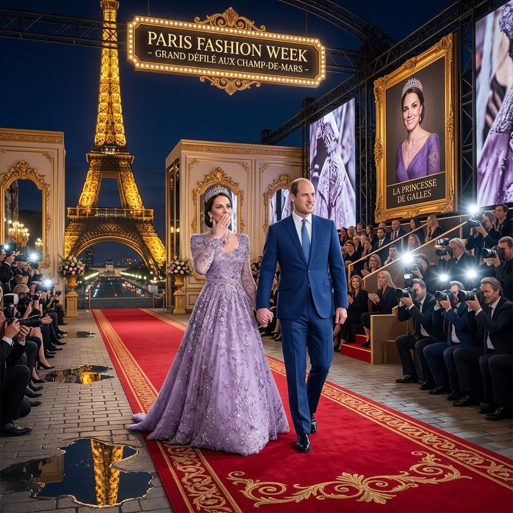 Thay đổi không gian thảm đỏ của Paris Fashion Week gần tháp  Eiffel.