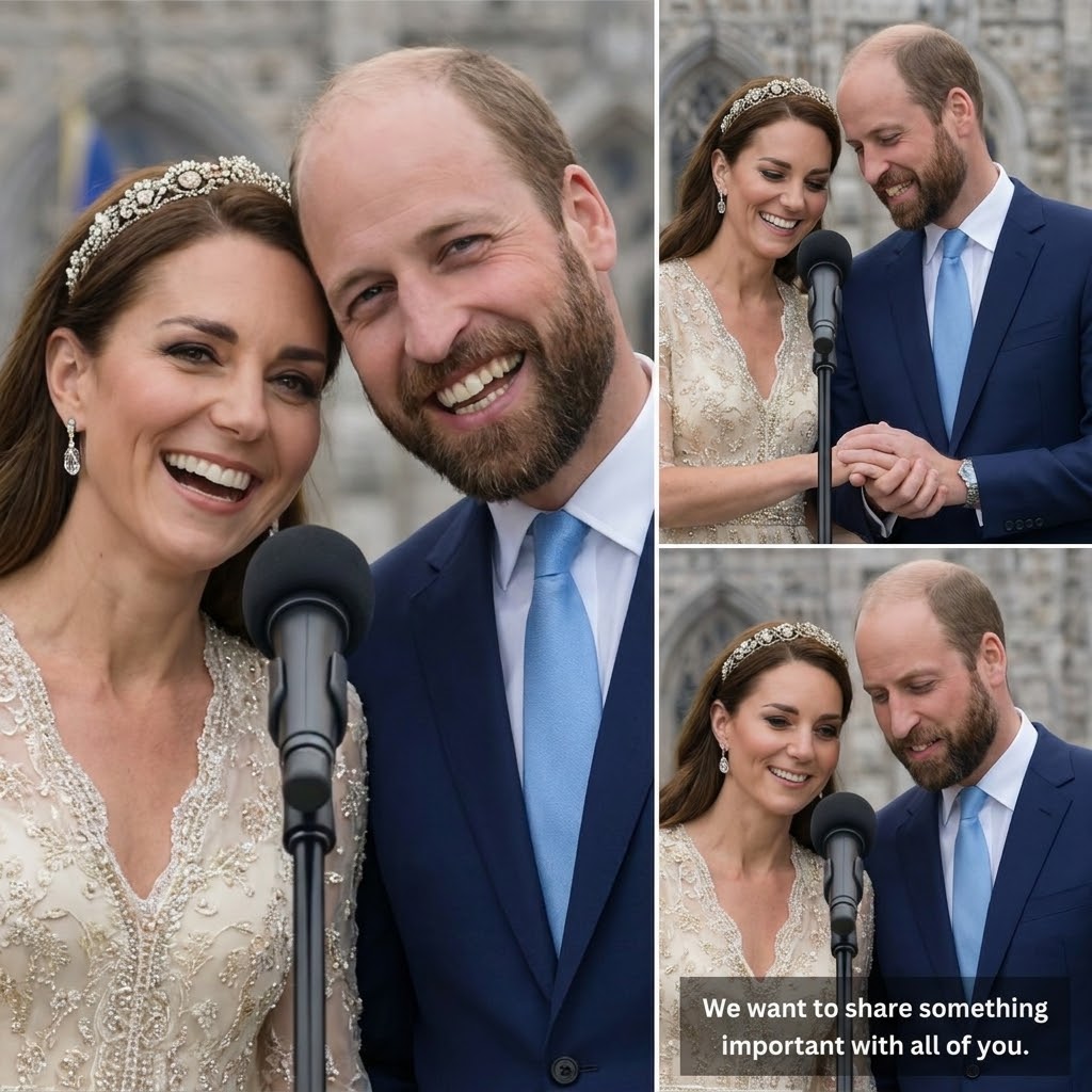 Thay đổi trang phục khác cho công nương Kate và hoàng tử William. Giữ nguyên bố cục ảnh. Giữ nguyên râu của hoàng tử William.