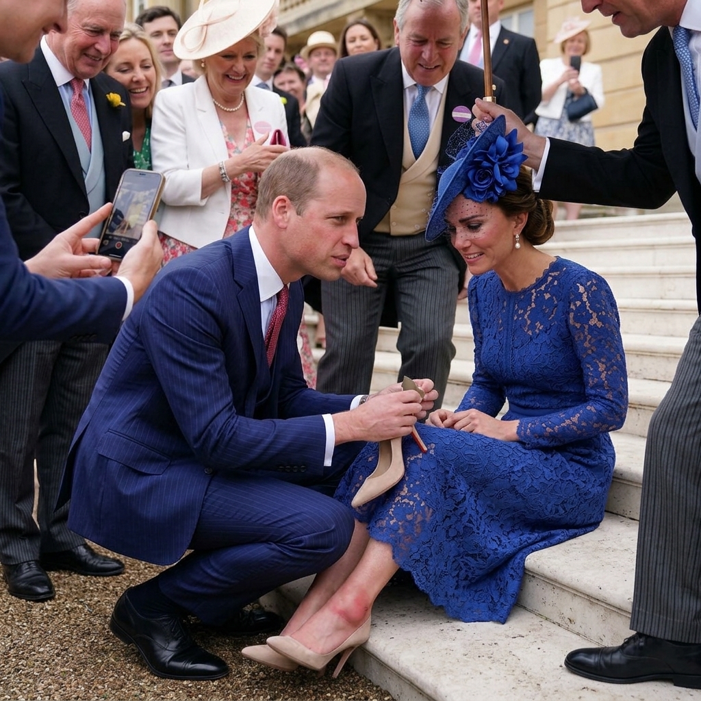 Thay đổi trang phục khác cho công nương Kate và hoàng tử William.