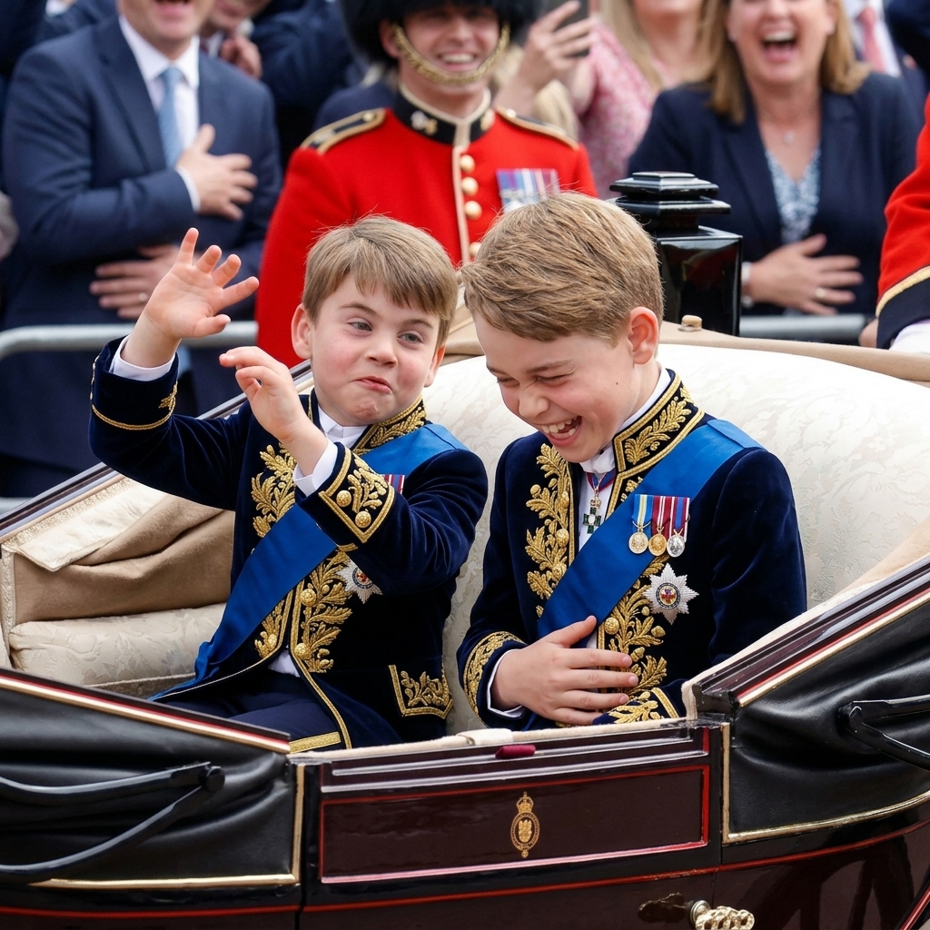 Thay đổi trang phục hoàng gia cho hoàng tử Louis và hoàng tử Geogre.