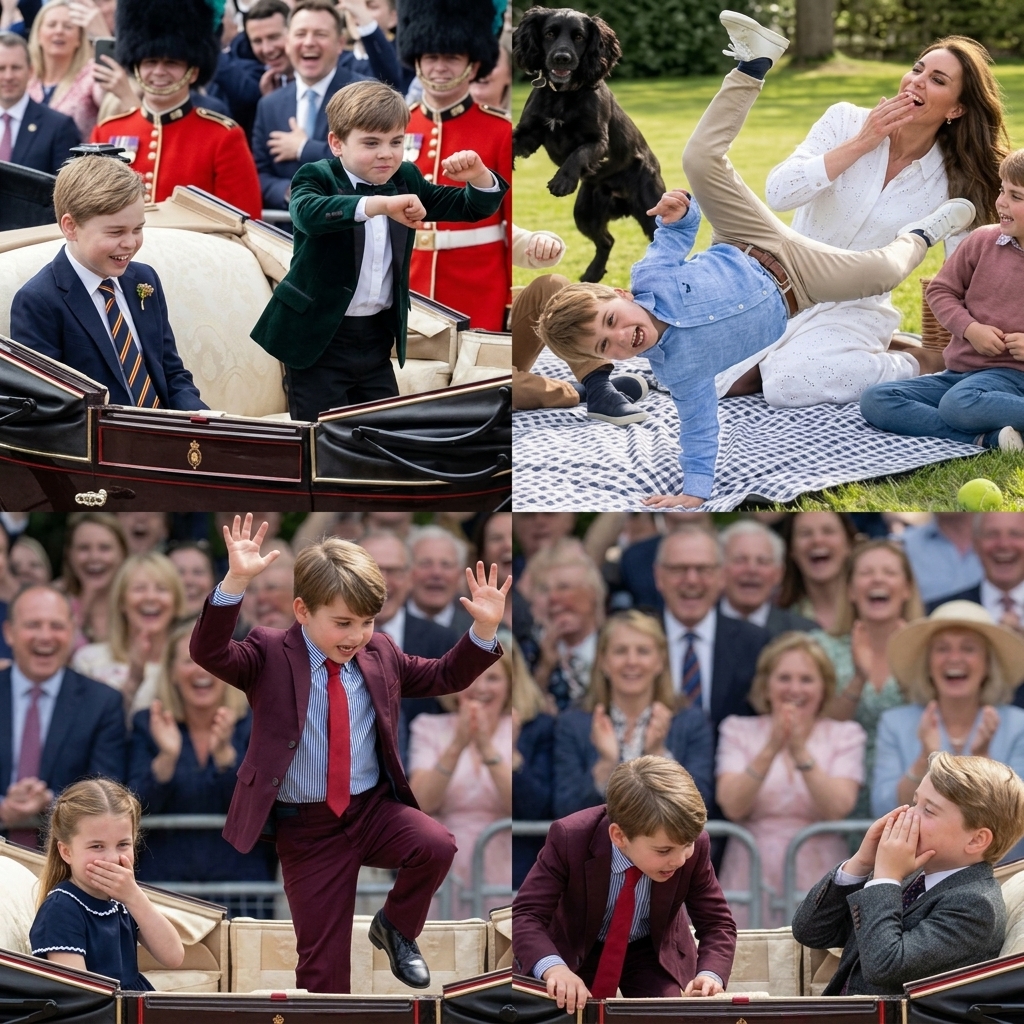 Thay đổi trang phục khác cho hoàng tử Louis. Giữ nguyên bố cục ảnh.