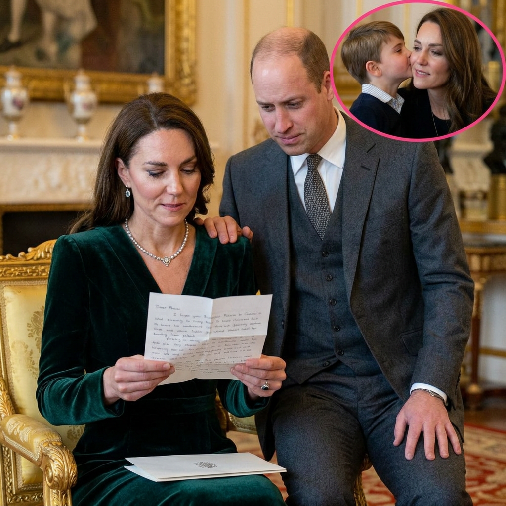 Thay đổi trang phục phục công nương Kate. Thay thế hoàng tử William vào chỗ hoàng tử Louis. Hoàng tử William để tay lên vai công nương Kate an ủi. Giữ nguyên cách bố trí hình ảnh.