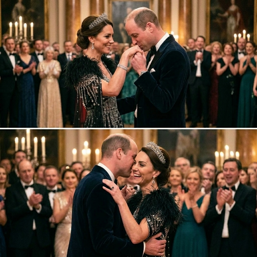 Thay đổi 2 khoảnh khắc tình tứ khác của hoàng tử William và công nương Kate. Giữ nguyên bố cục ảnh.