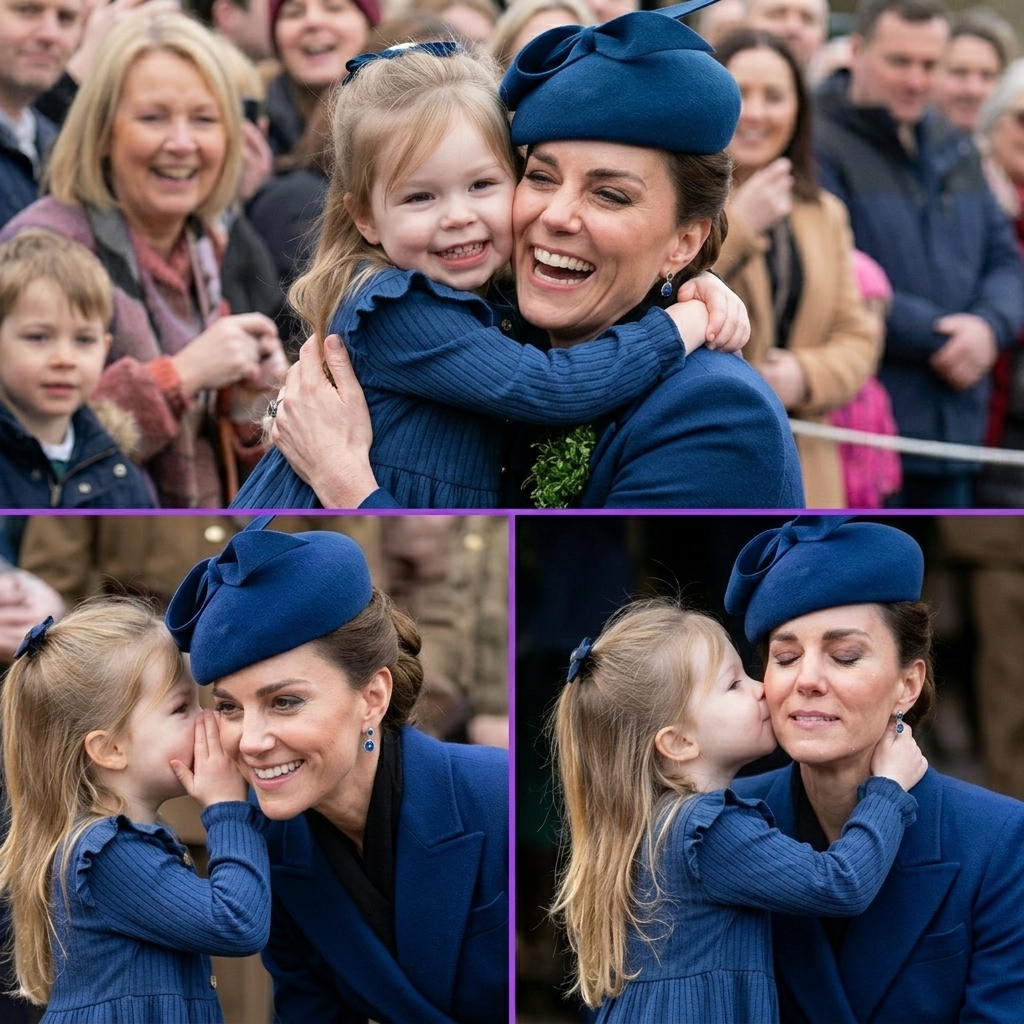 Thay đổi màu trang phục khác cho công nương Kate và cô bé nhỏ. Giữ nguyên bố cục của ảnh cũ.