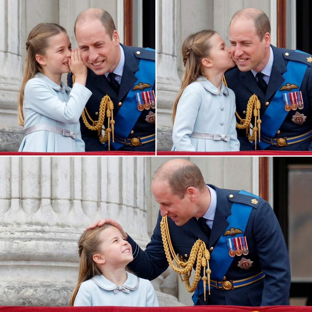 Thay đổi màu khác cho trang phục của hoàng tử William và công chúa Charlotte.