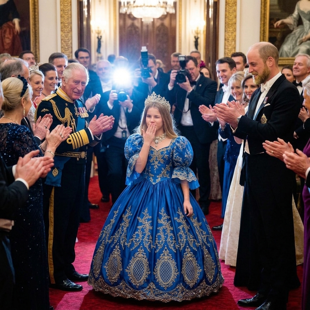 Thay đổi đổi màu váy khác cho công chúa Charlotte. Thay đổi trang phục hoàng gia cho vua Charles. Thêm râu cua nón màu nhạt không sẫm cho hoàng tử William nhưng không đội mũ.